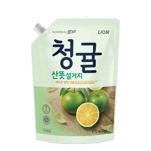 참그린 청귤 산뜻설거지 리필 1kg (970ml) (1개)_이미지