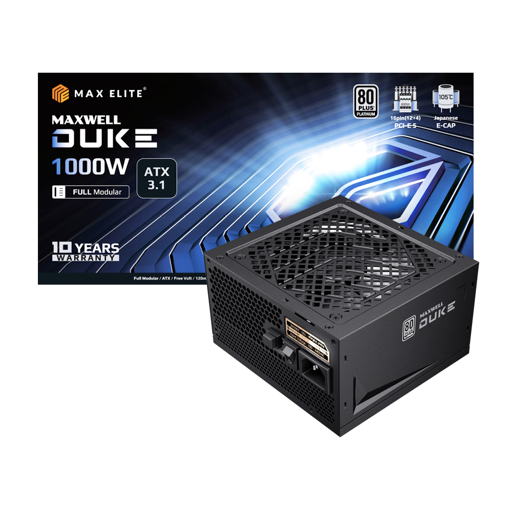 맥스엘리트 MAXWELL DUKE 1000W 80PLUS플래티넘 풀모듈러 ATX3.1