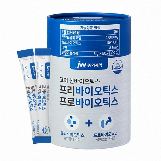 JW중외제약 10억 보장 프리바이오틱스 프로바이오틱스 모유 유산균 50포 (6개)_이미지
