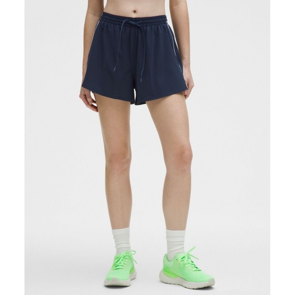 룰루레몬 LULULEMON 코트 라이벌 하이라이즈 쇼츠 3inch CLBL WHT LW7DD9S-068898 255530_이미지