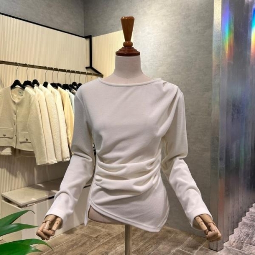 AOA1HK41B_셔링 언발 티셔츠