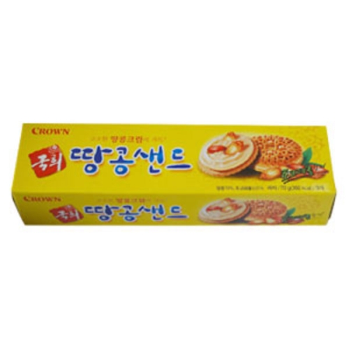 크라운제과 국희 땅콩샌드 70g (24개)