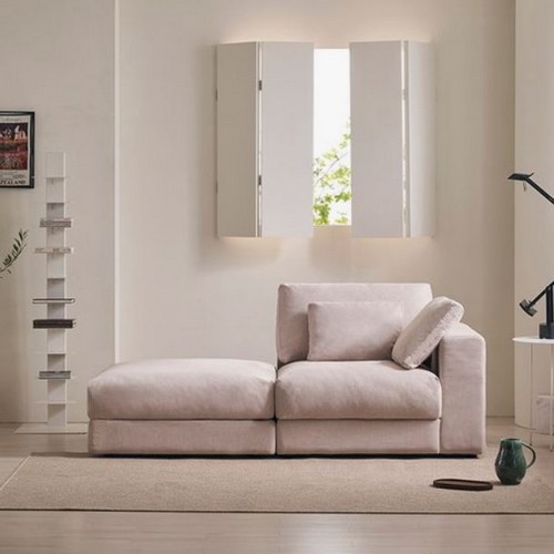 소피엘 카우치형 구스 패브릭 소파 1인용
