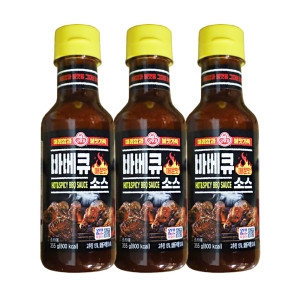 바베큐 매운맛 소스 355g 3개 캠핑 고기 숯불