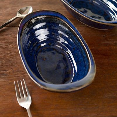 이진 돌비 블루 베이직 타원 샐러드볼 25cm_이미지