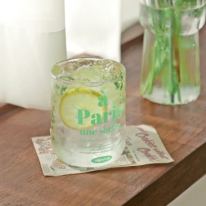 키친앤리빙 히츠키코보 Object M 타이핑 내열 글라스 파리 유리컵 420ml_이미지