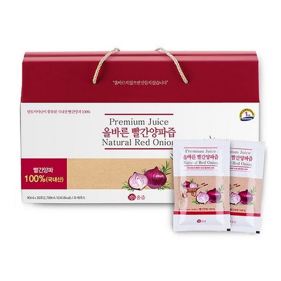 로그온커머스 올즙 올바른 빨간양파즙 90ml 30포 (1개)_이미지