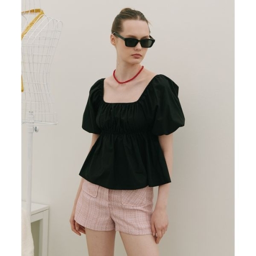320쇼룸 320SHOWROOM Ribbed Cap Sleeve Tank Top White_이미지