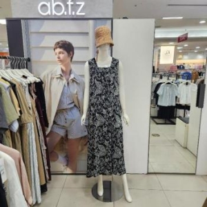 Ab.f.z DP01 프린트스퀘이넥민소매원피스 AFZ3HO33_이미지