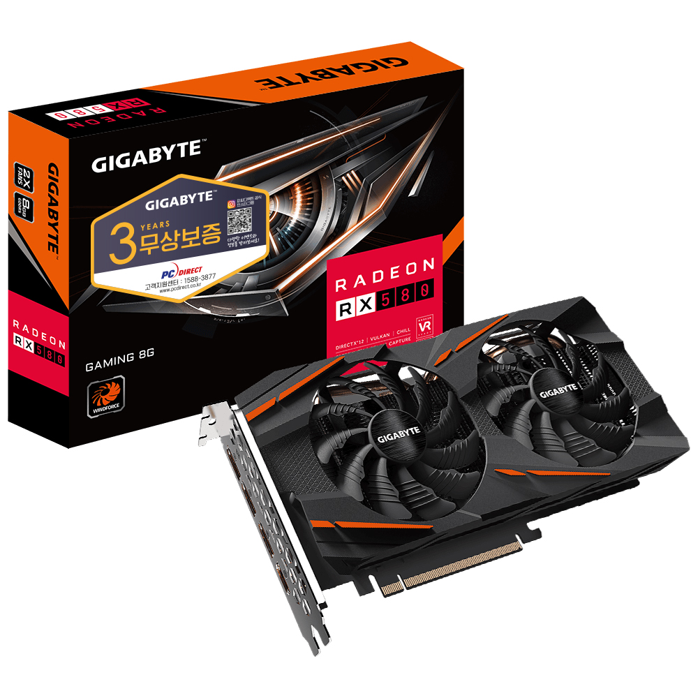 GIGABYTE �󵥿� RX 580 Gaming D5 8GB �Ǿ���Ʈ