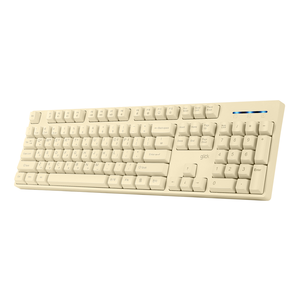 지클릭커 OFFICEPRO WK60 스탠다드 M 무선 (바닐라 옐로우)_이미지