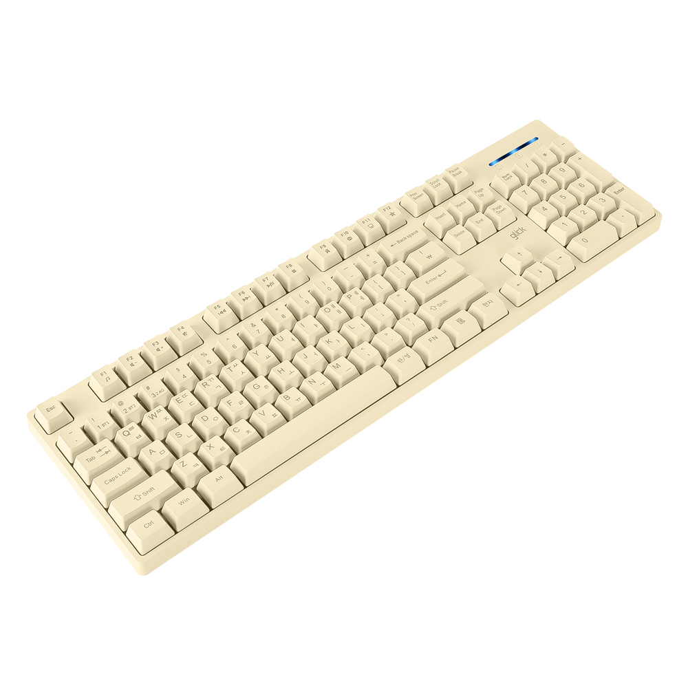 지클릭커 OFFICEPRO WK60 스탠다드 M 무선 (바닐라 옐로우)_이미지