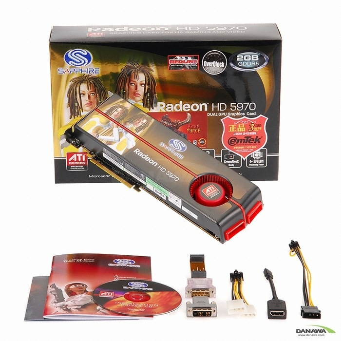 SAPPHIRE 라데온 HD 5970 O.C D5 2GB_이미지