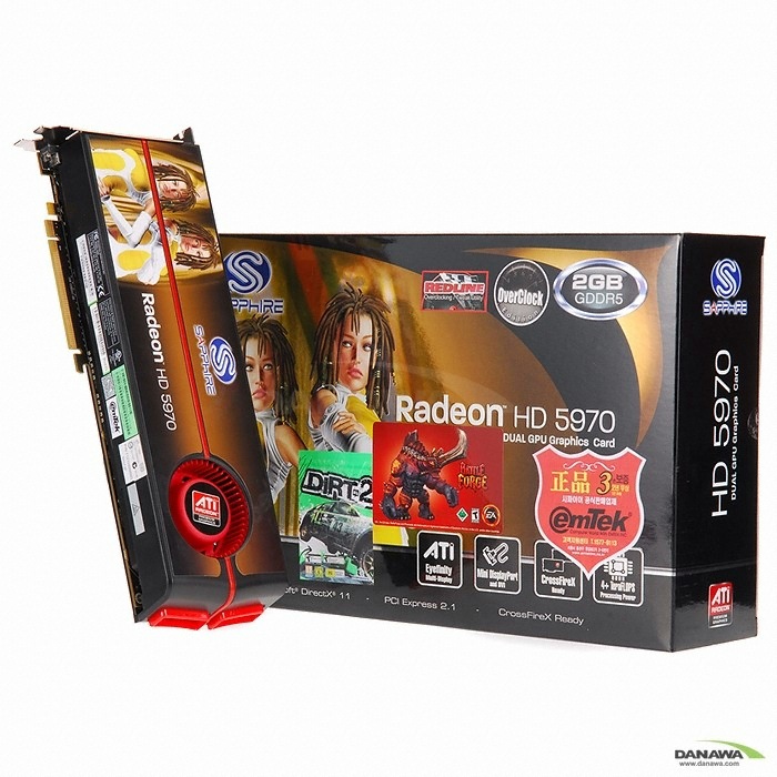 SAPPHIRE 라데온 HD 5970 O.C D5 2GB_이미지