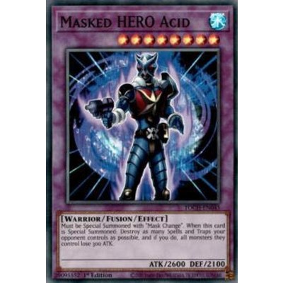 유희왕 영어판 TOCH-EN045 Masked HERO Acid MHERO 아시드 슈퍼레어 1st Edition_이미지