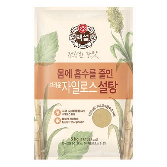 백설 몸에 흡수를 줄인 브라운 자일로스 설탕 5kg (1개)_이미지