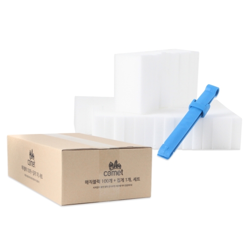 코멧 매직블럭 중형 100개 + 집게_이미지