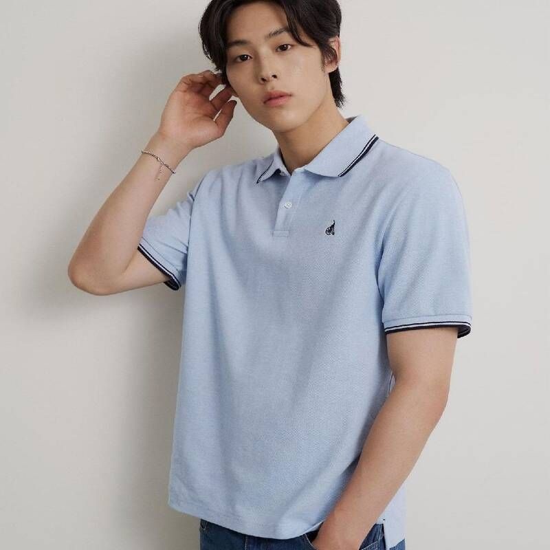 빈폴 허니쿨 칼라넥 티셔츠 스카이 블루 BC6542C80Q BC6542C80_Q_JB 1908507 L 105