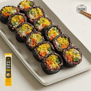 다신샵 탄수화물 걱정없는 가벼운 곤약 현미김밥 흑미계란 김밥 5개 / 전자레인지 3분