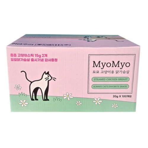 쭈니 묘묘 고양이용 닭가슴살 20g (100개)