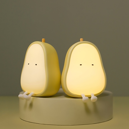 LED 귀여운 아보카도 실리콘 무드등