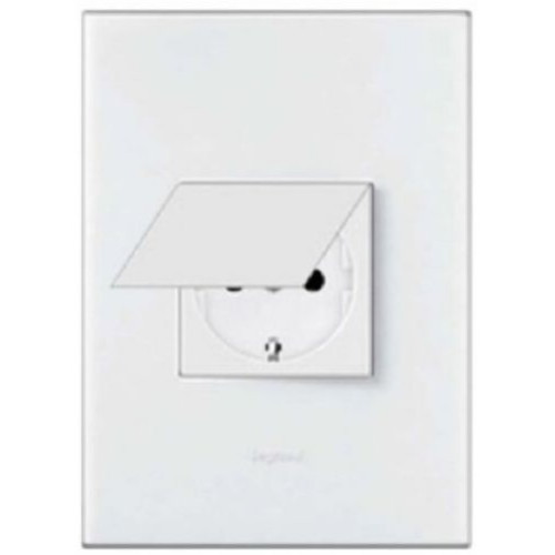르그랑코리아 아테오 1구 방우형 커버 콘센트 화이트_이미지