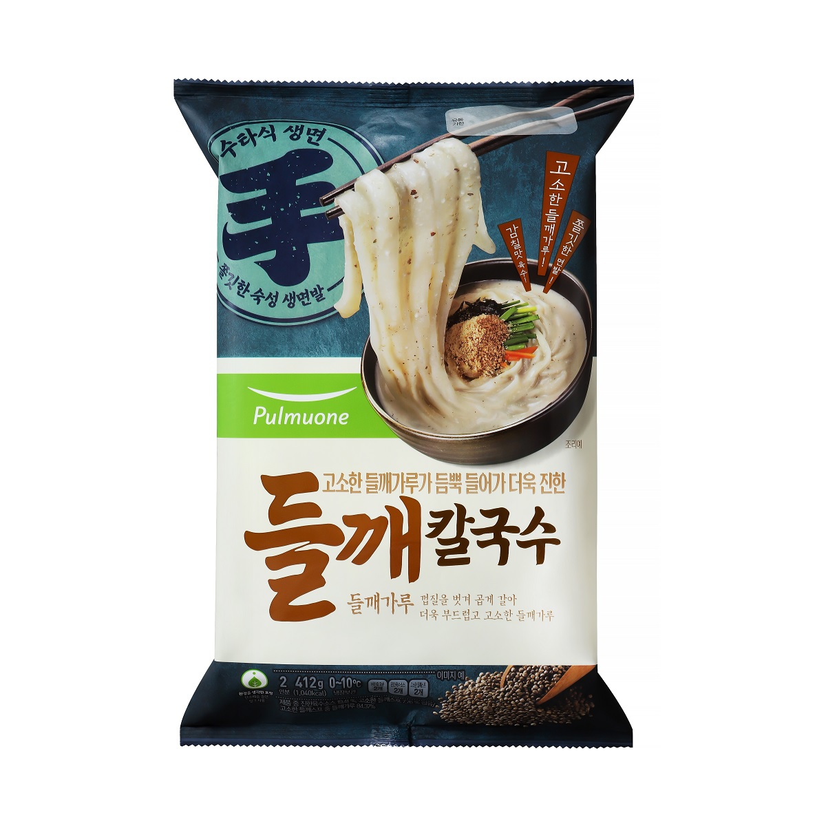 풀무원 들깨 칼국수 2인분 412g (3개)_이미지