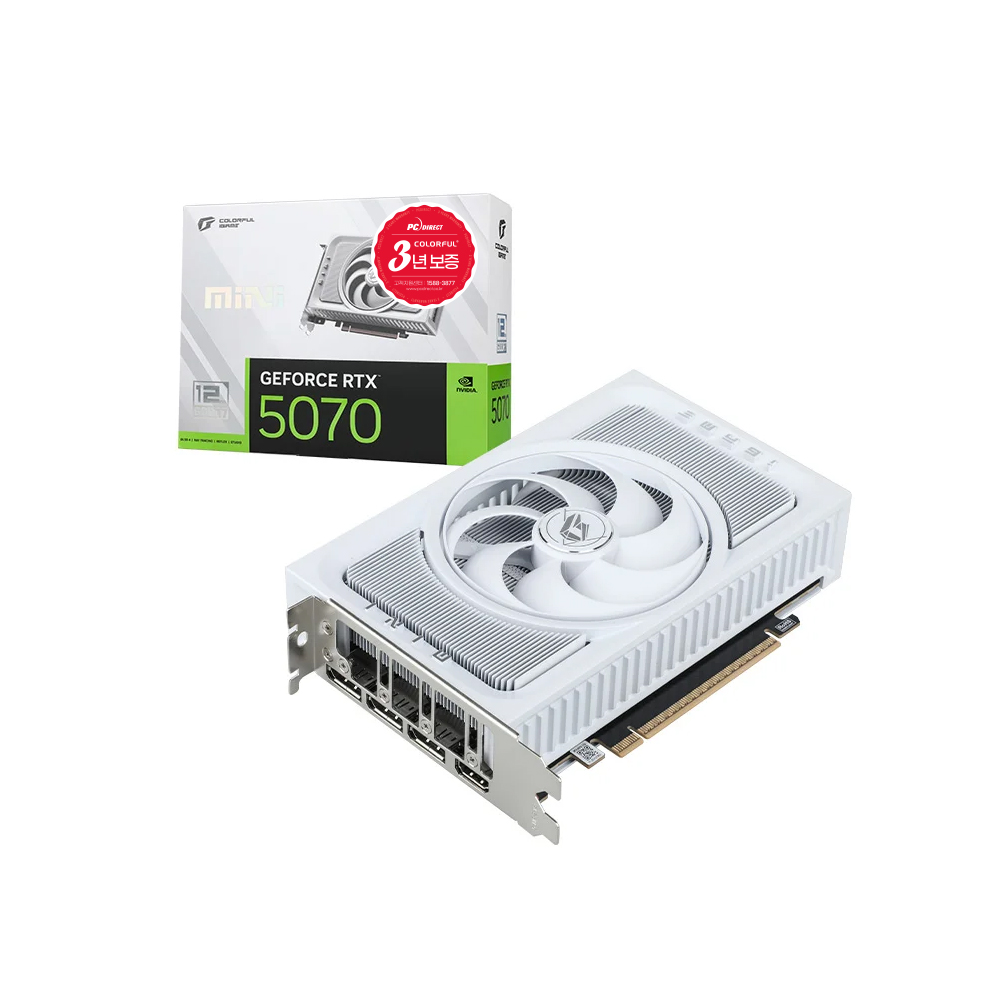 COLORFUL iGame 지포스 RTX 5070 Mini OC White D7 12GB 피씨디렉트_이미지