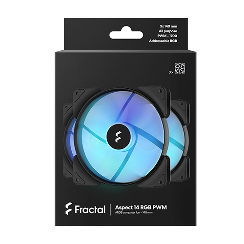 Fractal Design Aspect 14 RGB PWM (3팩, 블랙)_이미지