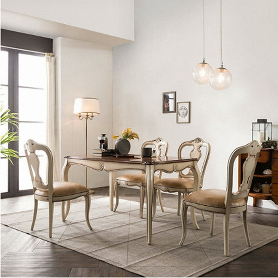 안티크 빈티지엔틱 엘라 아이보리 식탁 1390