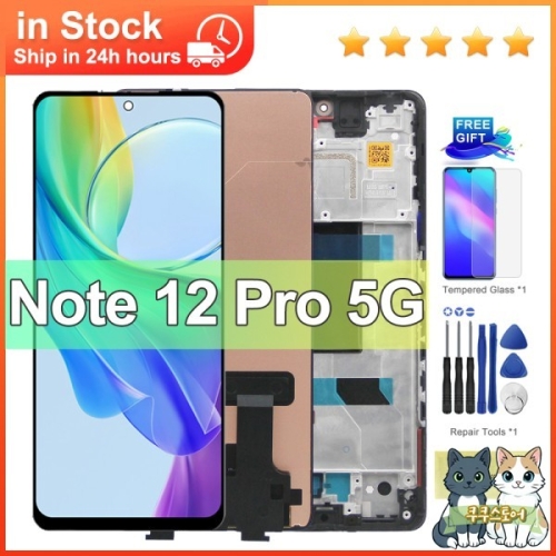 샤오미 Redmi Note 12 Pro 5G LCD 디스플레이 AMOLED 프레임 디지타이저 포함 2210131 화면 교체_이미지