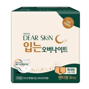 디어스킨 입는 오버나이트 특대형 8개 (3팩(24개))_이미지