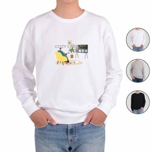 라이프스타일 기모맨투맨 집콕 three WFG2HUP