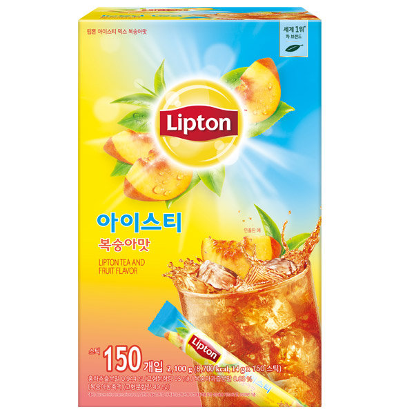 유니레버 립톤 아이스티 복숭아맛 14g 150개입 (2개)_이미지