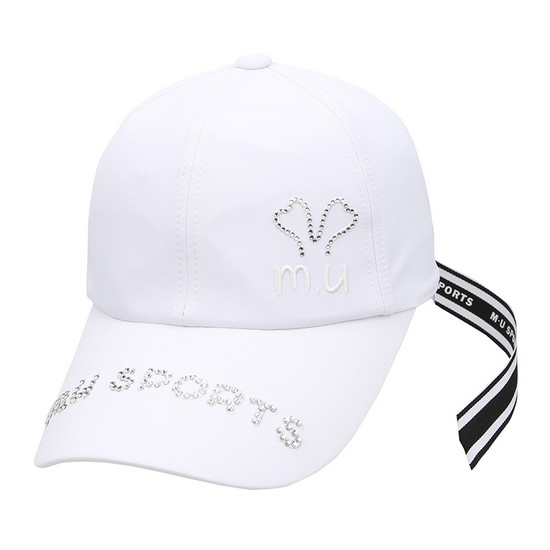 엠유스포츠 핫픽 포인트 육각볼캡 화이트 MU22533H204