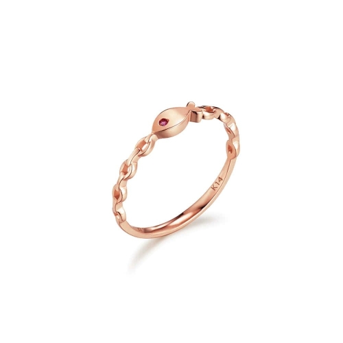 로제도르 럭키리치체인 14k 물고기 반지 250100202 골든듀AMC_JS