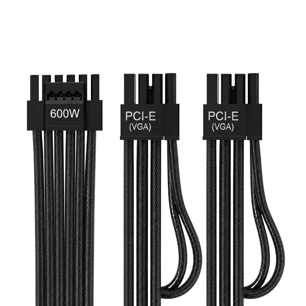 시그니처 12V-2x6 PCIE 8핀 2포트 변환 케이블