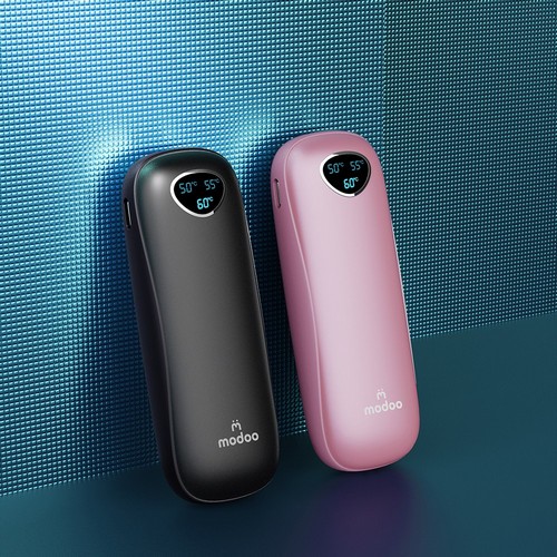 모두일상 충전식 휴대용 손난로 보조배터리 블랙 5000mAh_이미지