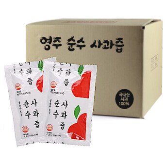 청순한농부 순수 <b>사과</b><b>즙</b> 100ml 100포