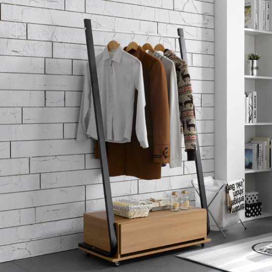 아름이와다움이 라디앙 스틸 드레스룸 행거 1단서랍형 600