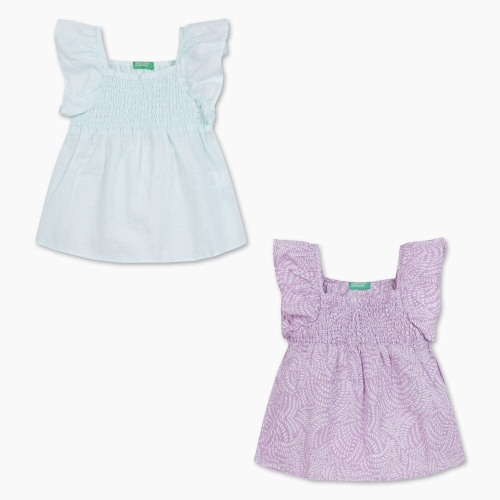 패턴 스모킹 블라우스 56A9CQ02Q