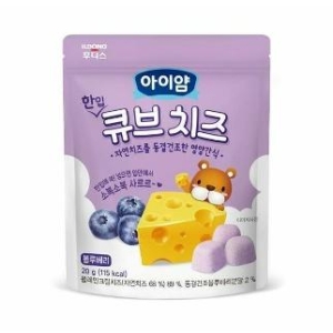 아이얌 한입 큐브 치즈 블루베리 20g (3개)_이미지