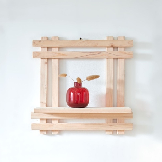 굿모닝침대 편백나무 다용도 벽걸이형 선반 G-102