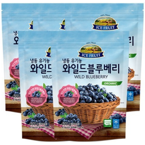자연원 냉동 유기농 와일드 블루베리 400g (5개)_이미지
