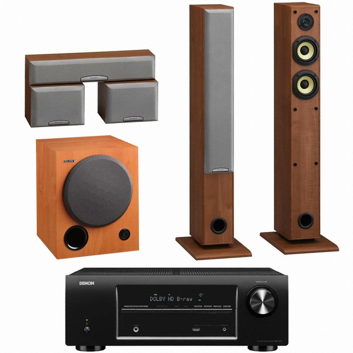 SONY SS-SFCR505H 5.1채널 + 데논 AV리시버 (AVR-1513, SA-WM250)_이미지