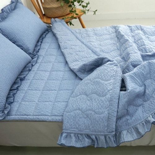 바숨 선염 시어서커 프릴 여름이불