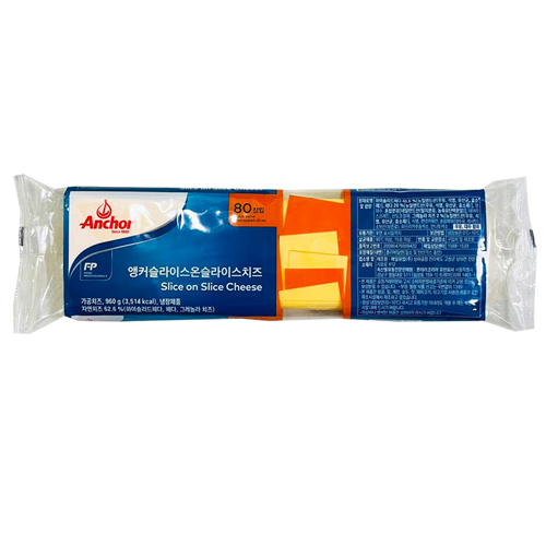 폰테라 앵커 슬라이스 온 슬라이스치즈 80매입 960g (1개)