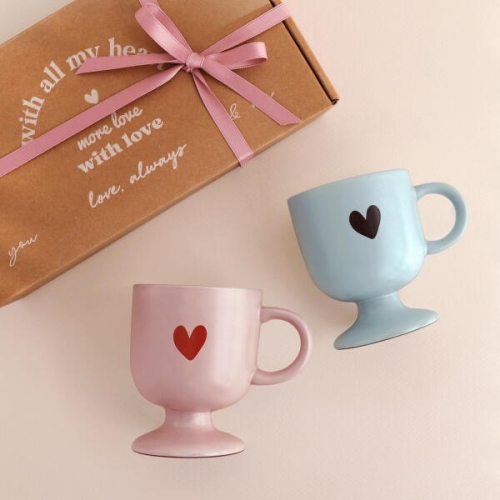 라운드앤플랫 러블리 하트 머그 2P 세트