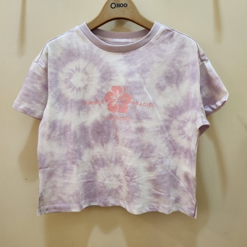 부산대NC 올 여름 시원하게 타이다잉 크롭 티셔츠 OHRA25552 84 LILAC 120
