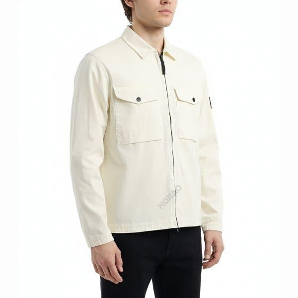 스톤아일랜드 MUST IT 126426973 1200128 Organic Stretch Cotton Satin Overshirt K